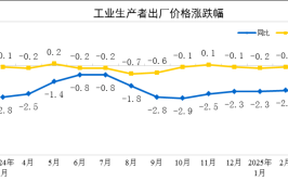 2025年3月份工业生产者出厂价格同比下降25%？上海有色金属网金属价格查询
